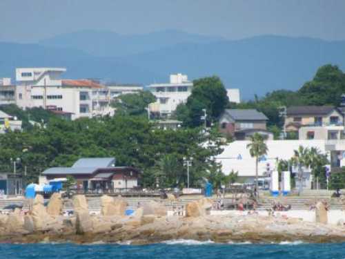 崎の湯より白良浜を望む